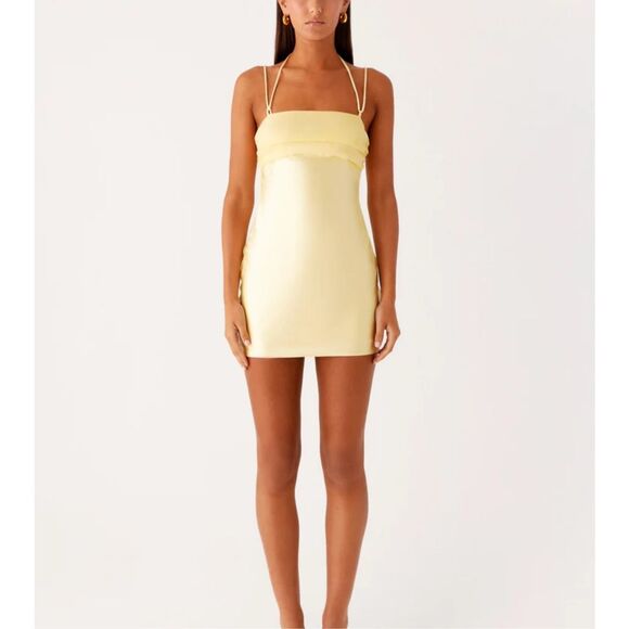 Peppermayo size US 10 Belize mini dress lemon - NWT - Picture 3 of 10